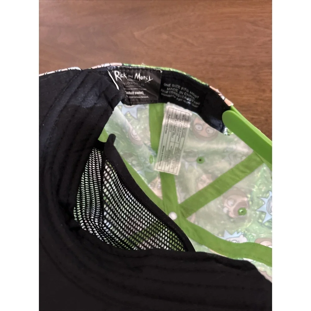 Rick And Morty‎ Baseball Cap Hat  Snapback Green All Over Print Adult Swim